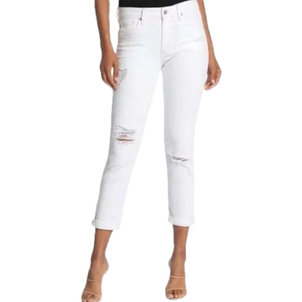 Joe’s Jeans White Boyfriend Slim Crop Size 28